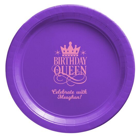 Birthday Queen Paper Plates